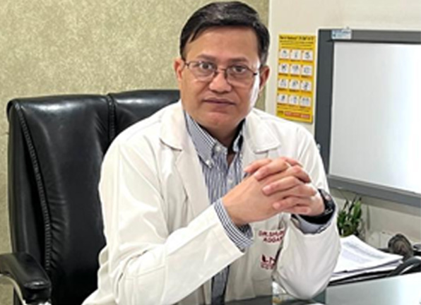 Dr. Shubhang Aggarwal reviewing reports for a second opinion